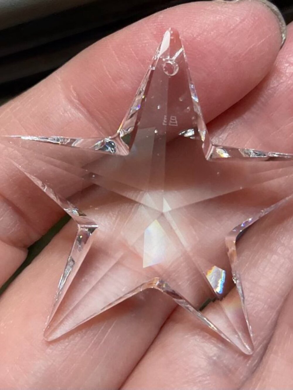 Vintage Clear Swarovski Crystal Star Pendant